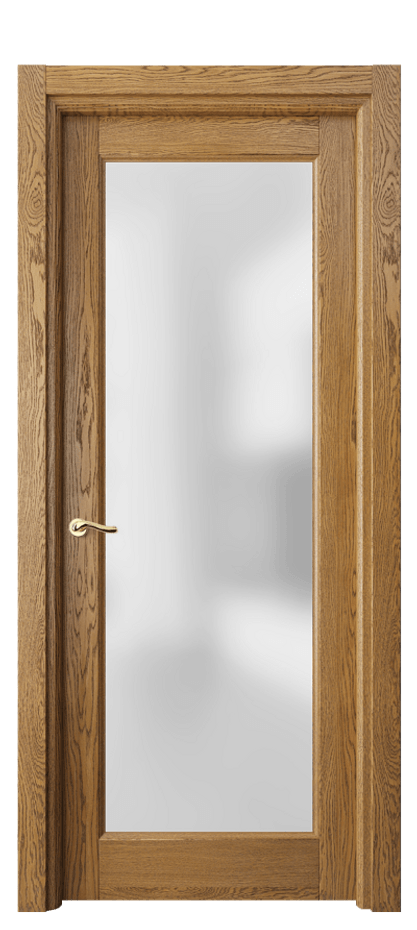 Межкомнатная дверь Лигнум 0700 Дуб медовый брашированный Сатинированное стекло Цена 148399 ₽ | Volhovec