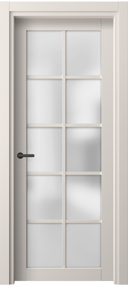 Межкомнатная дверь Нео 2106 ПЭТ тёплый-белый Сатинированное стекло Цена 37199 ₽ | Volhovec
