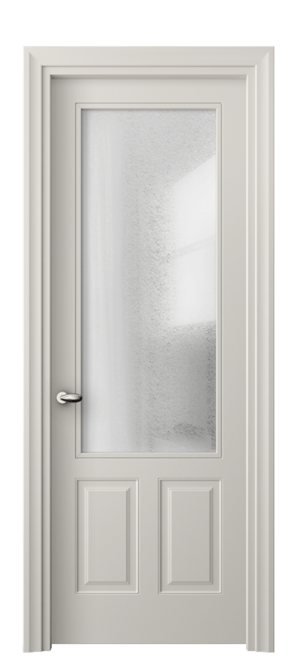 Межкомнатная дверь Эссе 8522 Матовый облачно-серый Фактурное стекло "Лёд", триплекс Цена 79199 ₽ | Volhovec