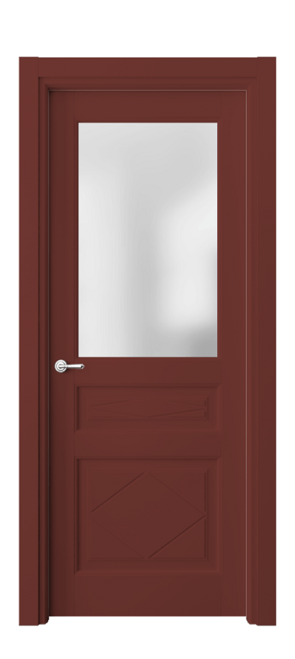 Межкомнатная дверь Тоскана Ромбо 6344 Матовый белоснежный Сатинированное стекло Цена 134099 ₽ | Volhovec