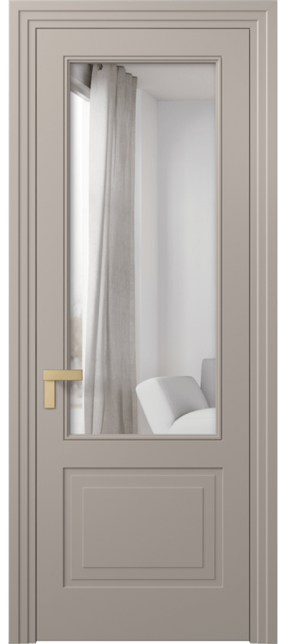 Межкомнатная дверь Рокка 8352 Матовый бисквитный Двустороннее зеркало, триплекс Цена 94599 ₽ | Volhovec