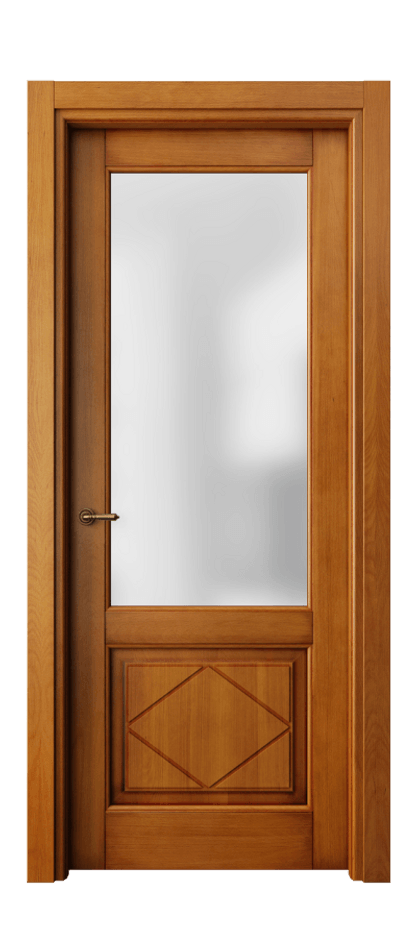 Межкомнатная дверь Тоскана Ромбо 6342 Бук светлый с патиной Сатинированное стекло Цена 117099 ₽ | Volhovec