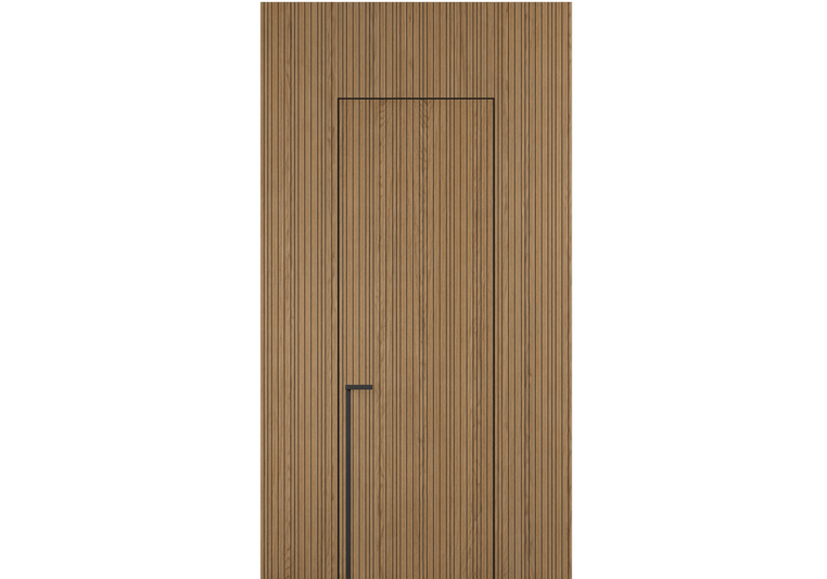 Панели для отделки стен Стеновая панель Фрезерованные Дуб миндальный матовый. Цвет Дуб миндальный матовый. Материал Шпон НатурВуд. Коллекция Фрезерованные. Картинка.