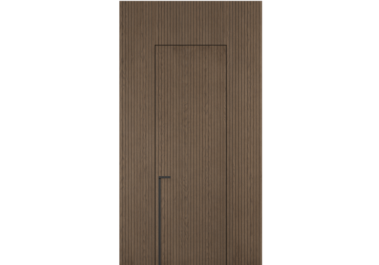 Панели для отделки стен Стеновая панель Фрезерованные Дуб серый матовый. Цвет Дуб серый матовый. Материал Шпон НатурВуд. Коллекция Фрезерованные. Картинка.