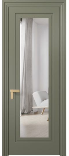 Дверь межкомнатная 8303 МОТ ЗЕР. Цвет Матовый оливковый тёмный. Материал Гладкая эмаль. Коллекция Рокка. Картинка.