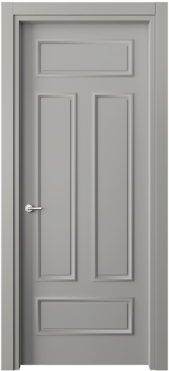 Дверь межкомнатная 8143 МНСР. Цвет Матовый нейтральный серый. Материал Гладкая эмаль. Коллекция Париж. Картинка.