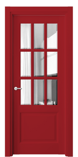 Дверь межкомнатная 6312 Сигнальный красный RAL 3001. Цвет RAL Сигнальный красный RAL 3001. Материал Гладкая эмаль. Коллекция Тоскана Грильято. Картинка.