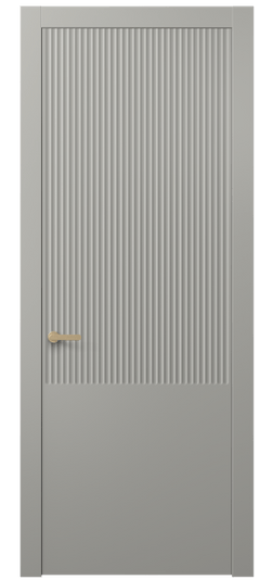 Дверь межкомнатная АКП 8646 МНСР. Цвет Матовый нейтральный серый. Материал Гладкая эмаль. Коллекция Альба. Картинка.