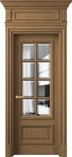 Дверь межкомнатная 7316 ДМС.М ДВ ЗЕР Ф. Цвет Дуб мускатный матовый. Материал Массив дуба матовый. Коллекция Антик. Картинка.