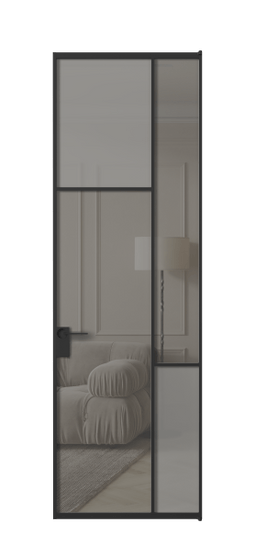 АЛПЛ041.10 ЧРН Серый сатин матовое + Серый прозрачное