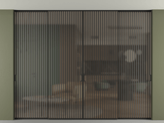 Перегородка Формато внутри проёма скрытое крепление в потолок 4 створки