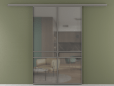 Перегородка Формато вдоль стены 2 створки